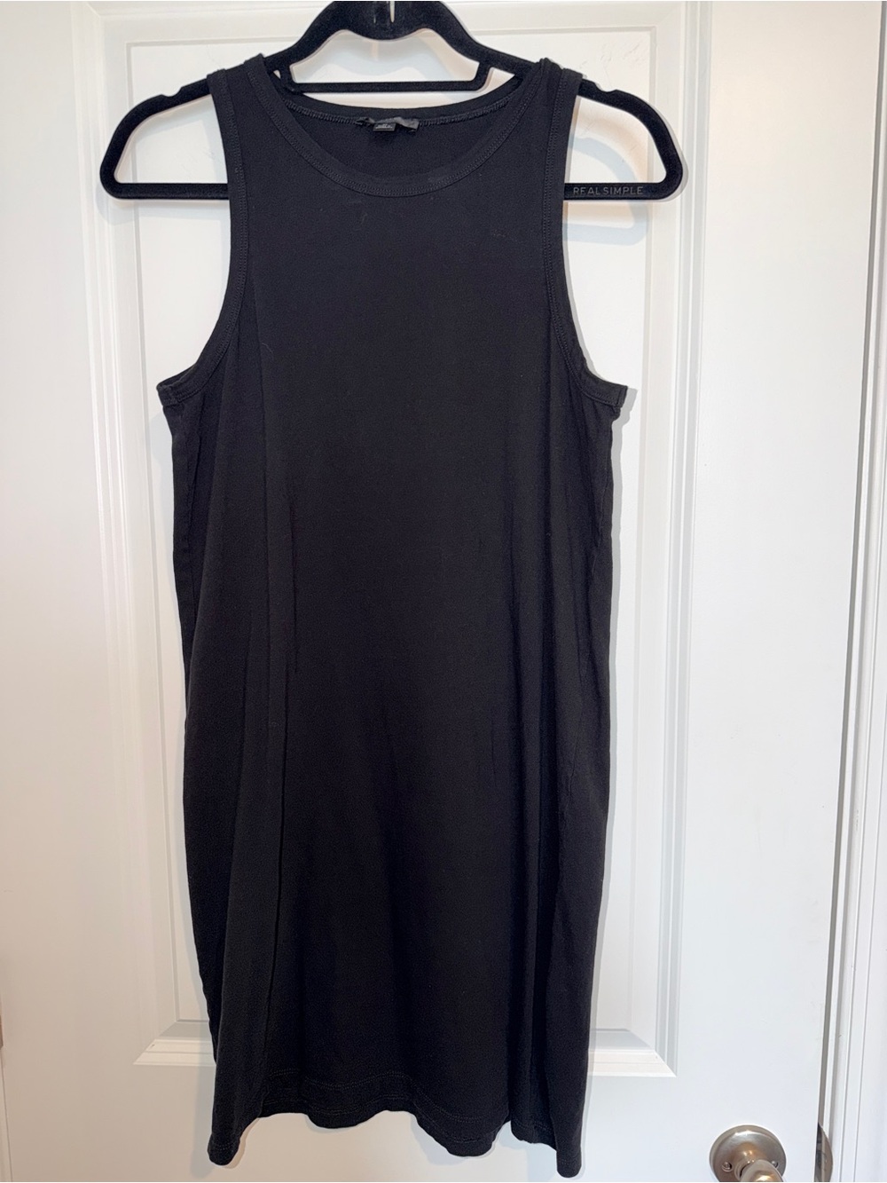 J.Crew Black Sleeveless T-shirt Shift Dress
